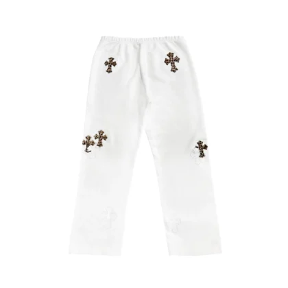 Chrome Hearts Sweatpants Leopard Cross Patch