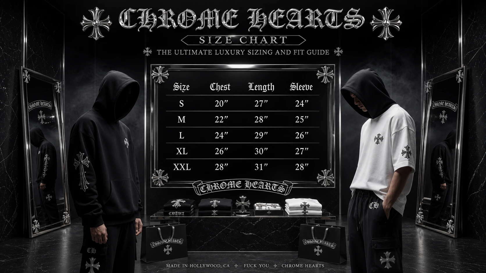 Chrome Hearts Size Chart: The Ultimate Luxury Sizing and Fit Guide