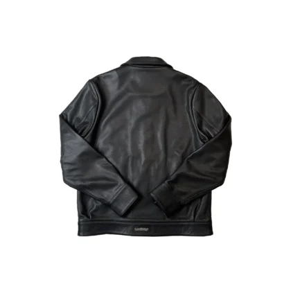 Chrome Hearts Cemetery Cross Patch Leather Jacket