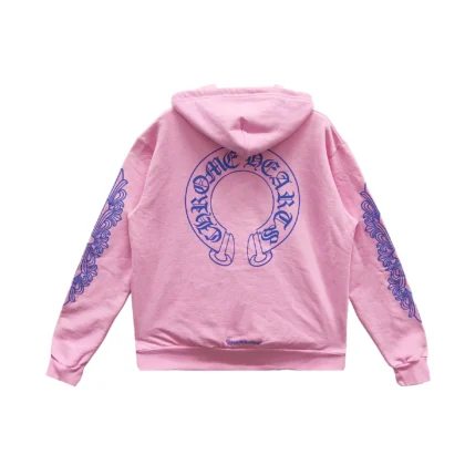 Chrome Hearts Horseshoe Pink Pullover Hoodie