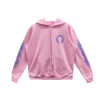 Chrome Hearts Horseshoe Pink Pullover Hoodie
