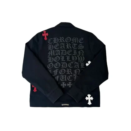 Chrome Hearts Leather Cross Patch Jacket