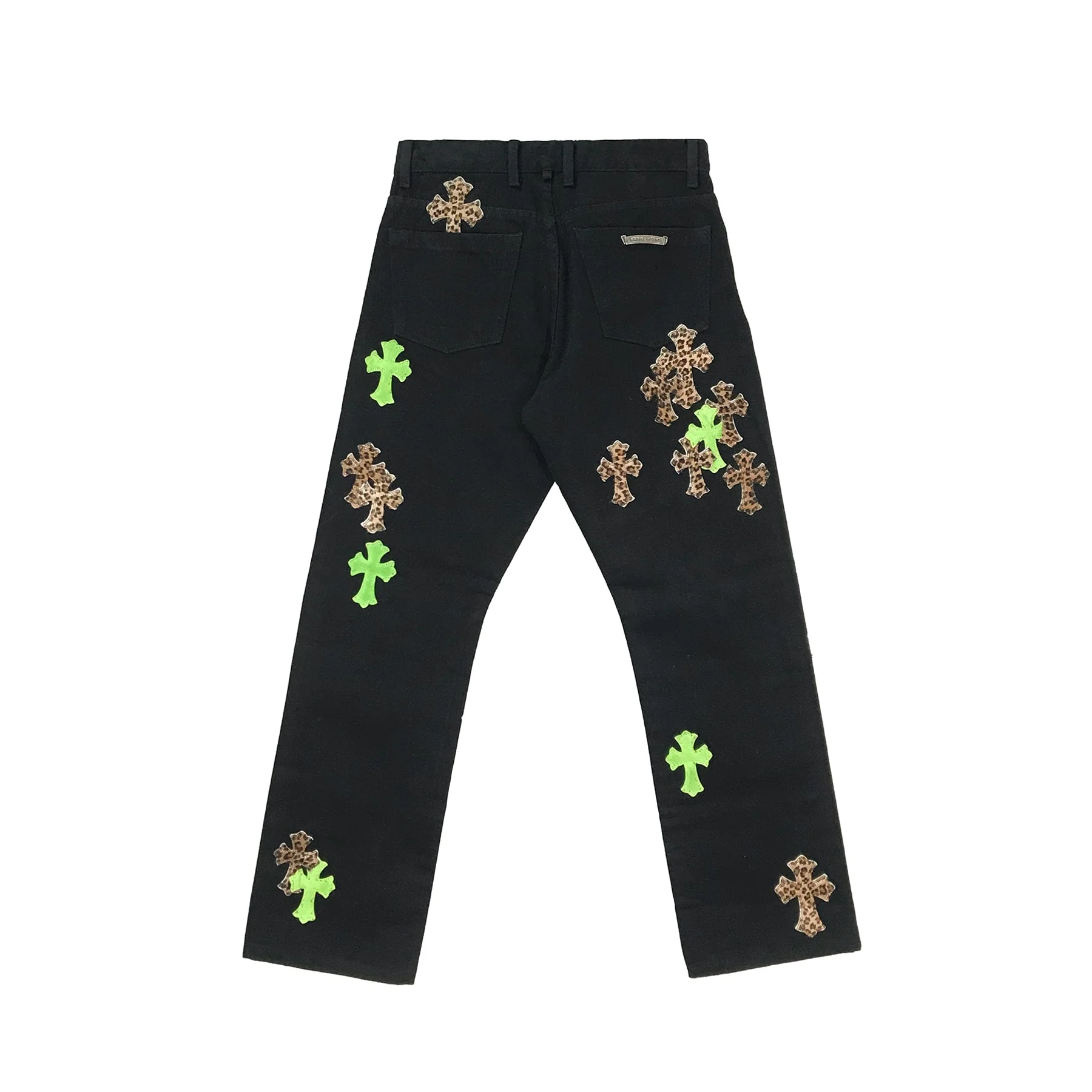 Chrome Hearts Leather Cross Patch Jeans 2 Chrome Hearts Leather Cross Patch Jeans