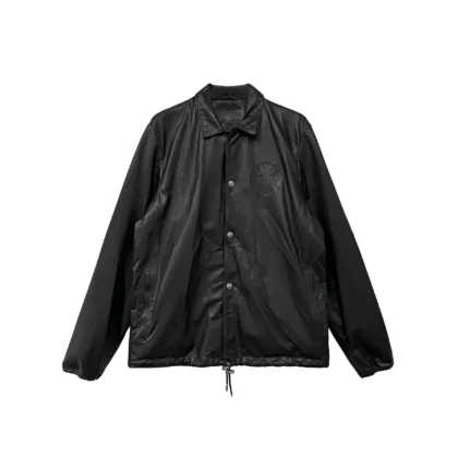 Chrome Hearts Leather Patched Coach Jacket