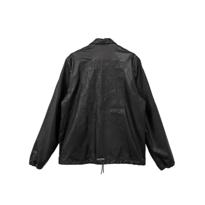 Chrome Hearts Leather Patched Coach Jacket