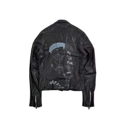 Chrome Hearts Matty Boy Hand Painted Leather Jacket
