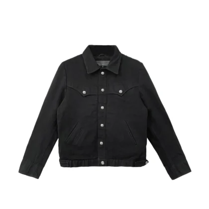 Chrome Hearts Red Floral Cross Leather Patch Jacket
