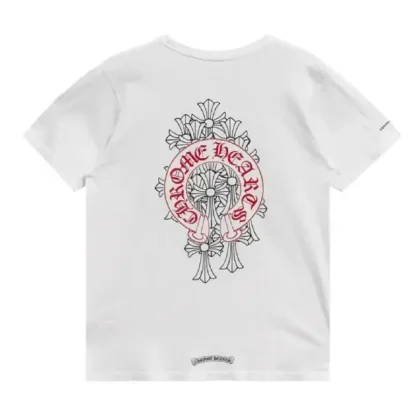 Chrome Hearts Cross Red and White Shirt