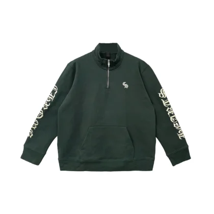 Chrome Hearts Script Embroidered Green Sweatshirt
