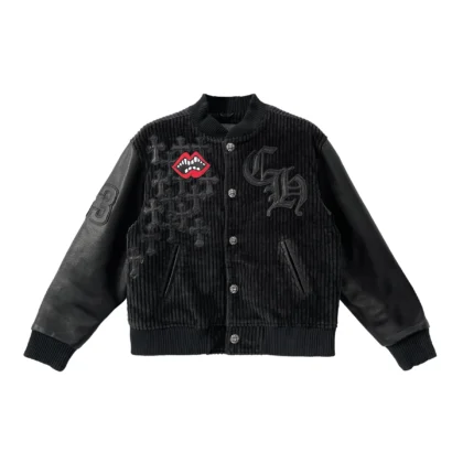 Chrome Hearts Matty Boy Lips Cross Patch Bomber Jacket
