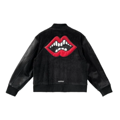 Chrome Hearts Matty Boy Lips Cross Patch Bomber Jacket