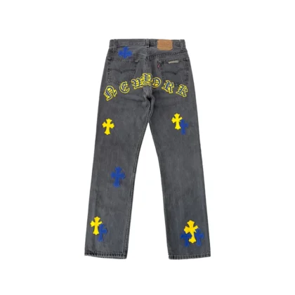 Chrome Hearts Levi’s 501 New York Exclusive Cross Patch Jeans