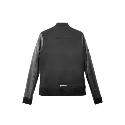 The Chrome Hearts Wool Leather Sleeve Baseball Jacket
